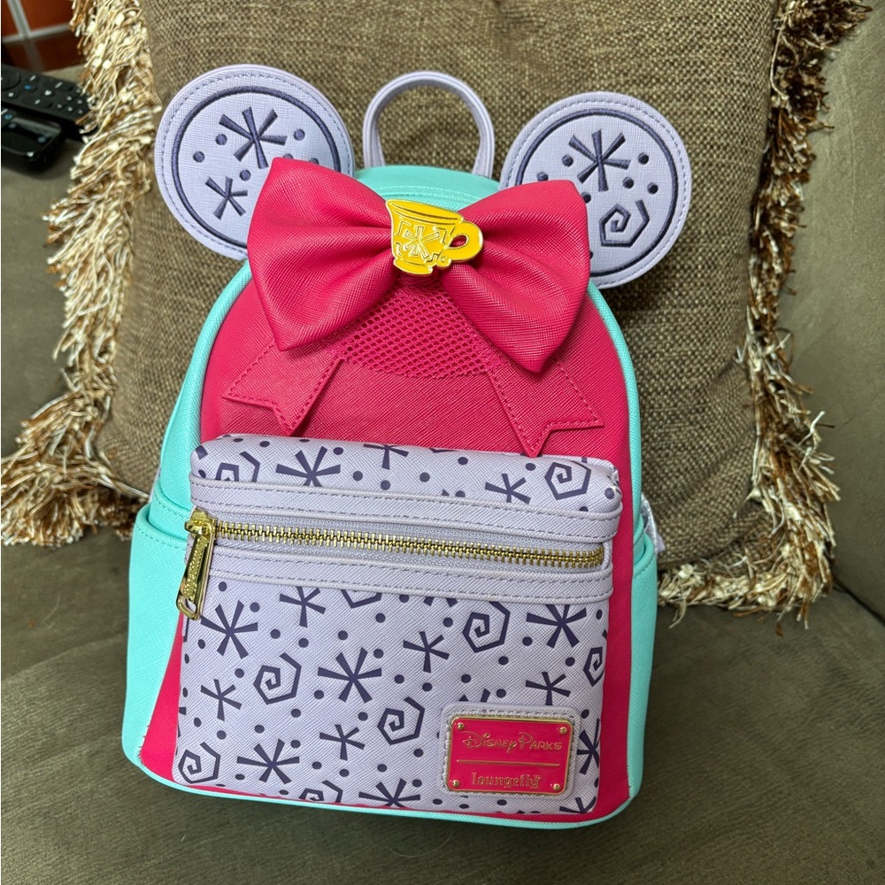 Loungefly Disney Parks Minnie Main Attraction - Teacups NWT